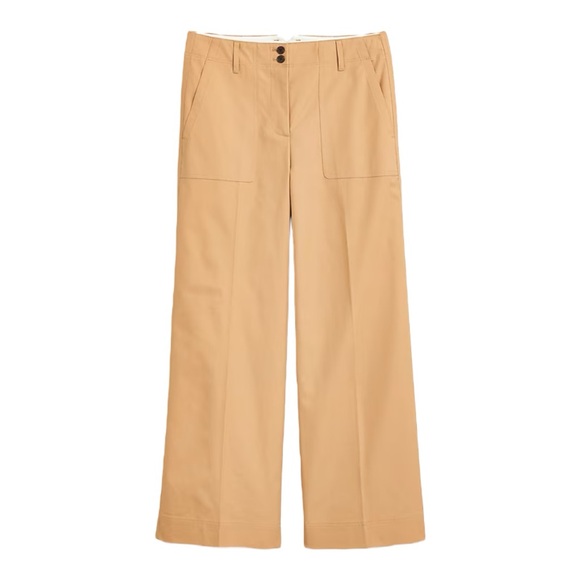 J Crew Argonne Wide Leg Pant in Trench Canvas - Tan | 4 NWT - Picture 2 of 14